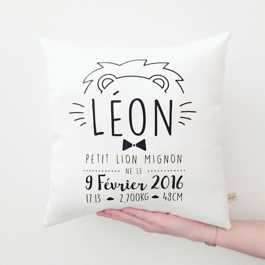 Commande Spéciale : Coussin de naissance 32x32