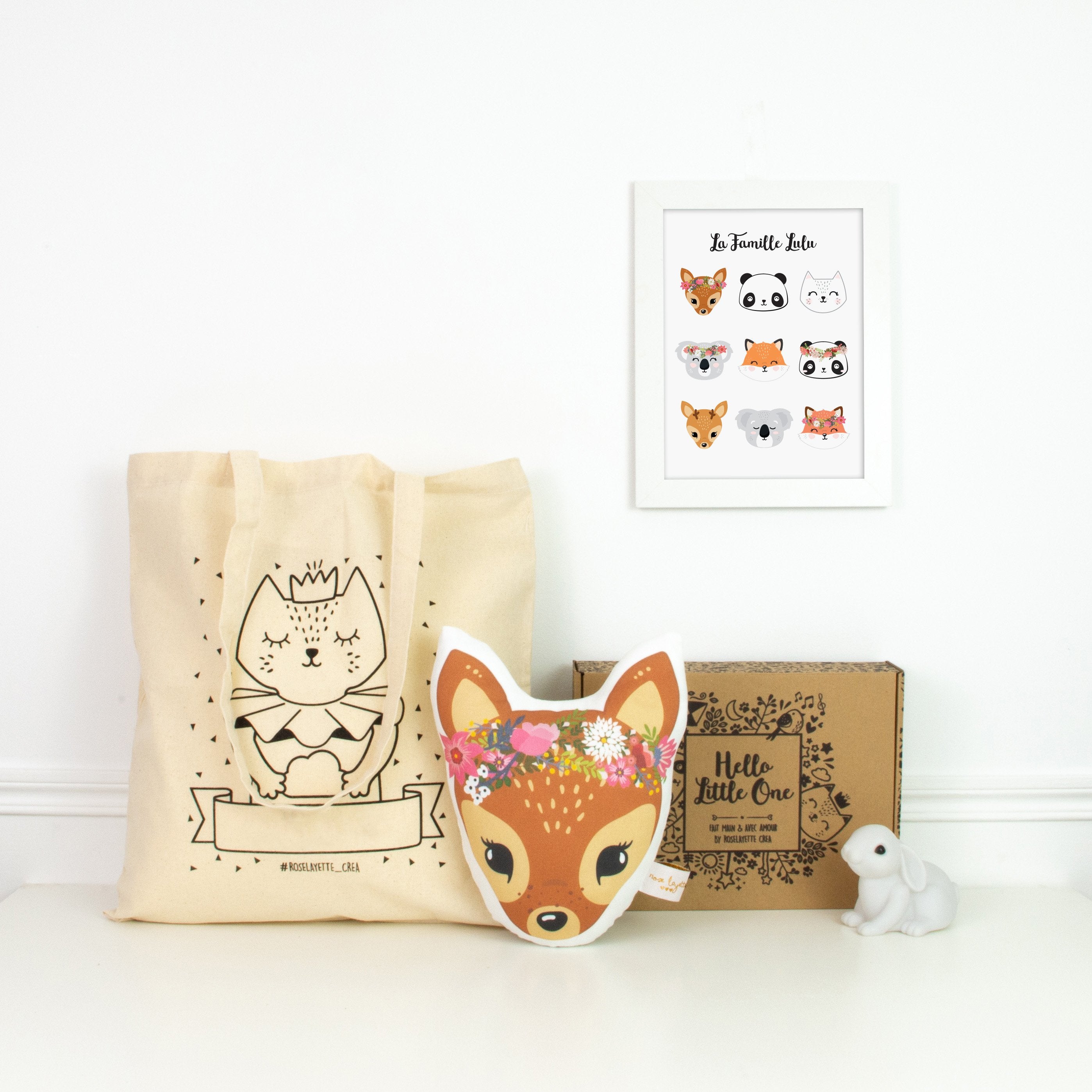 La box express : Lulu, Tote Bag et veilleuse lapin