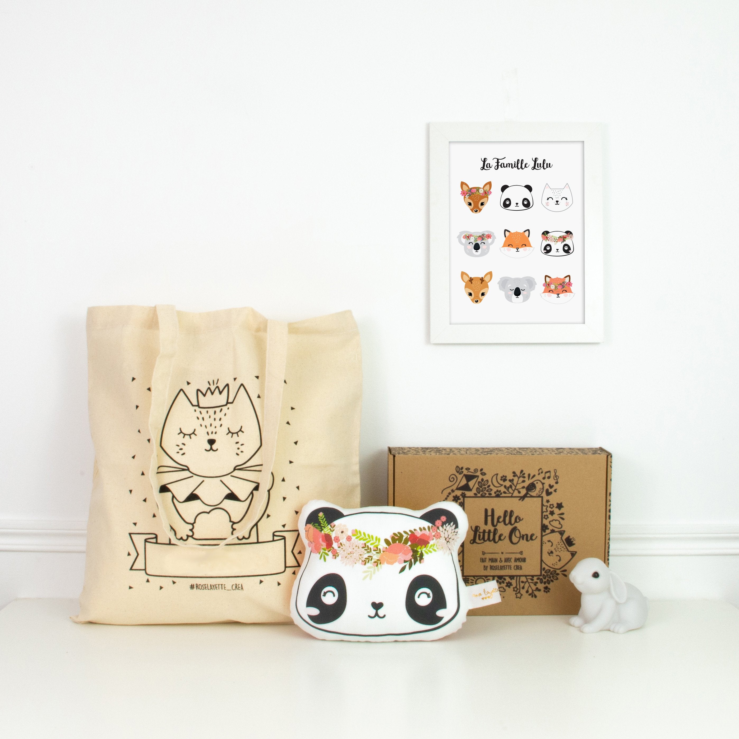La box express : Lulu, Tote Bag et veilleuse lapin