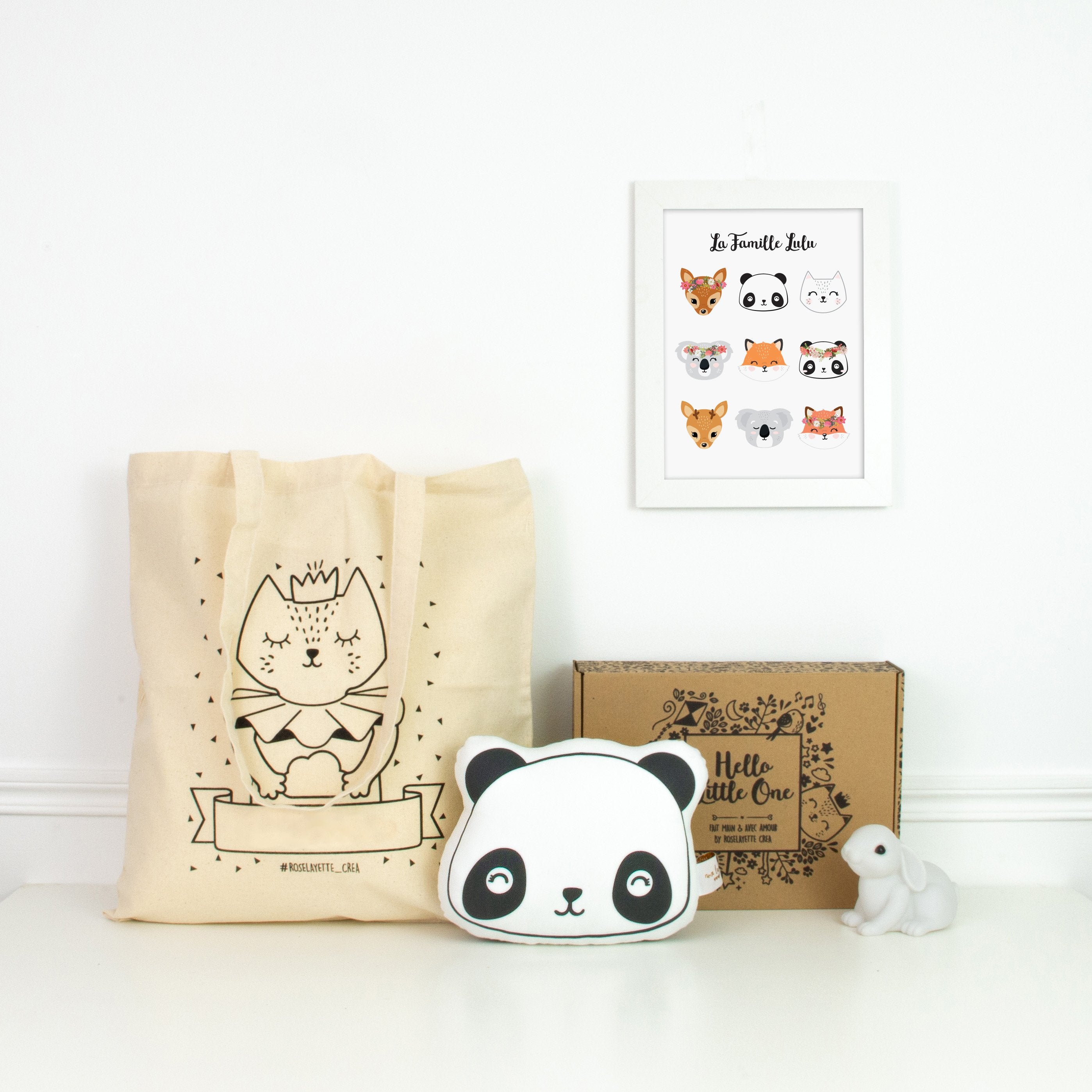 La box express : Lulu, Tote Bag et veilleuse lapin