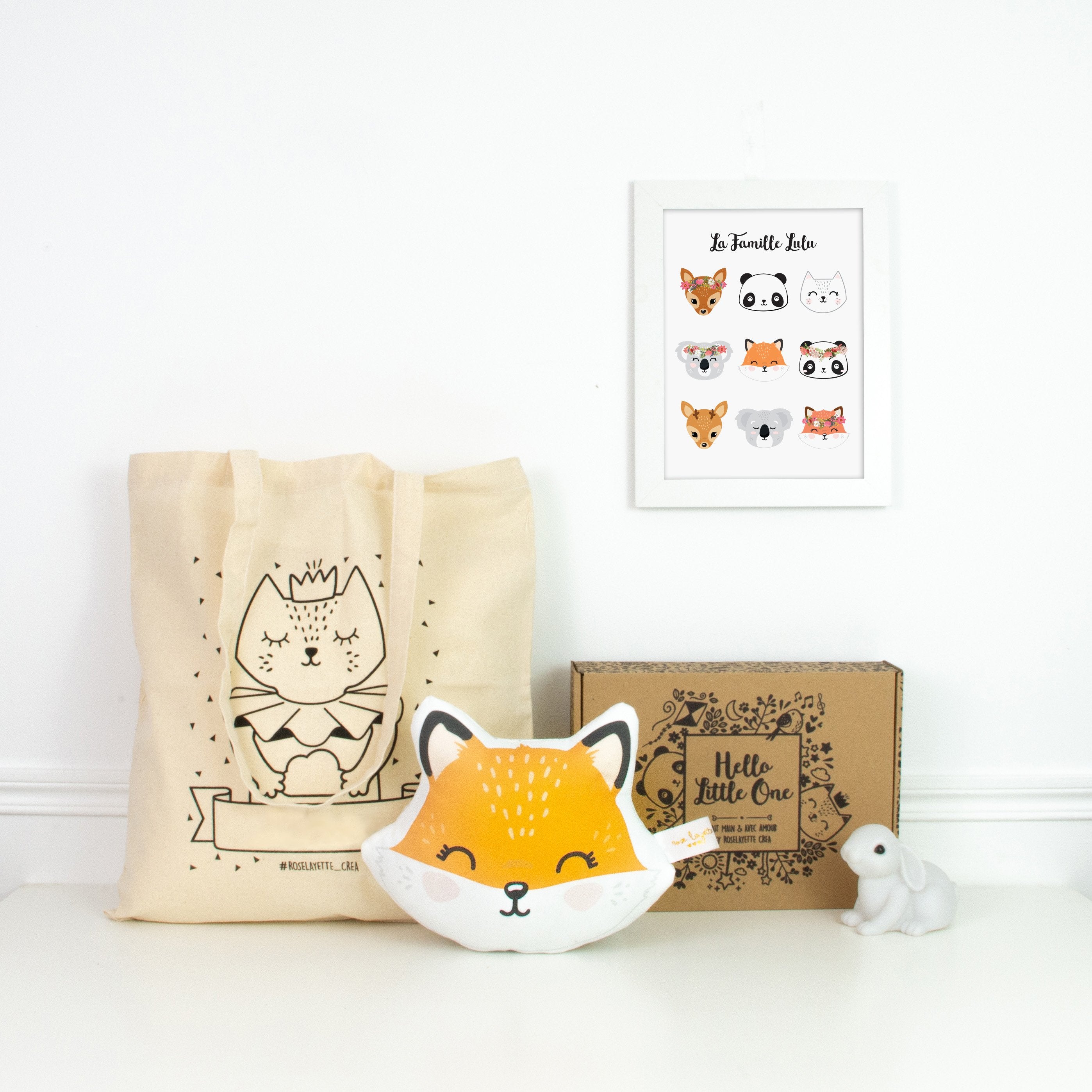 La box express : Lulu, Tote Bag et veilleuse lapin