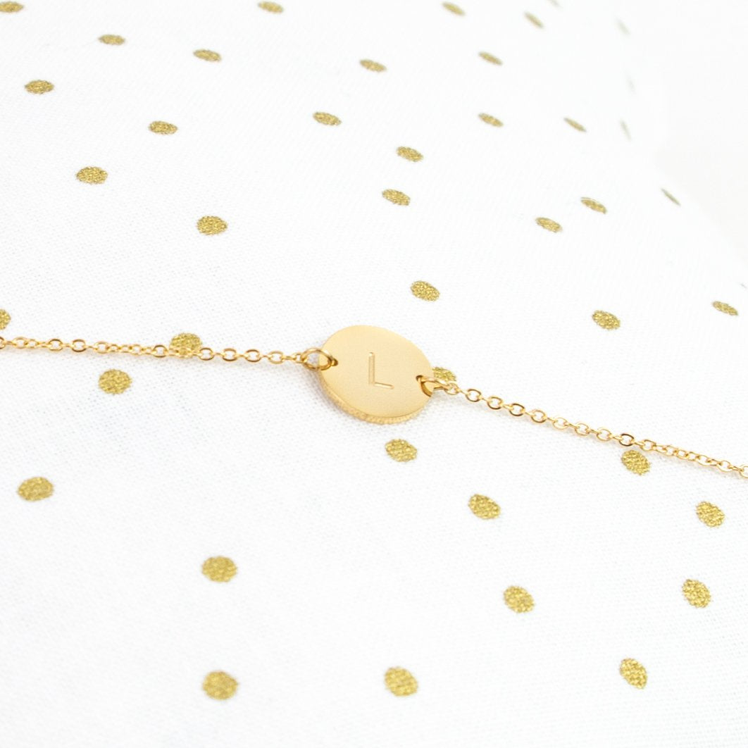 Bracelet Initiale doré ou argenté