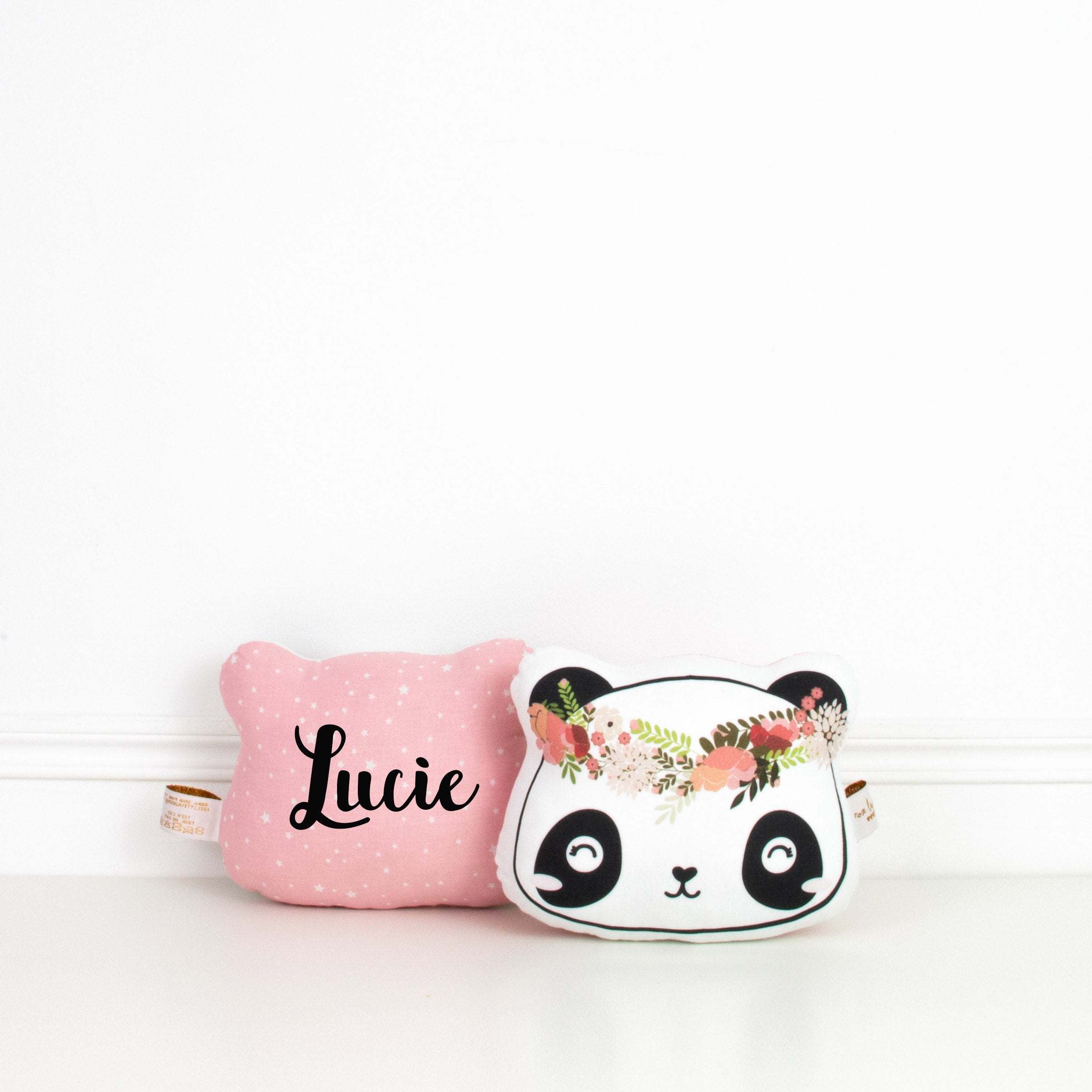 Petite tête de Lulu - Panda couronne de fleurs