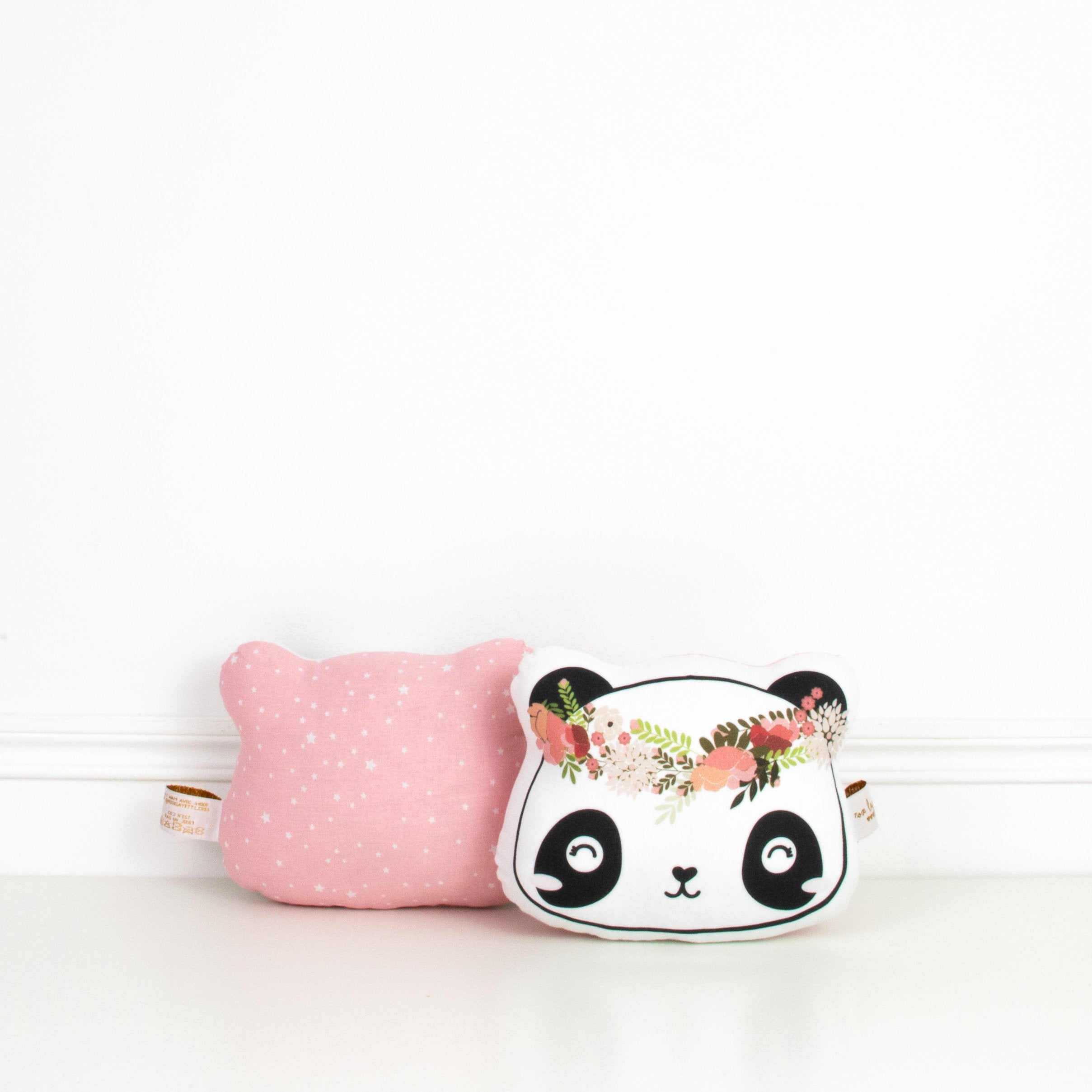 Petite tête de Lulu - Panda couronne de fleurs