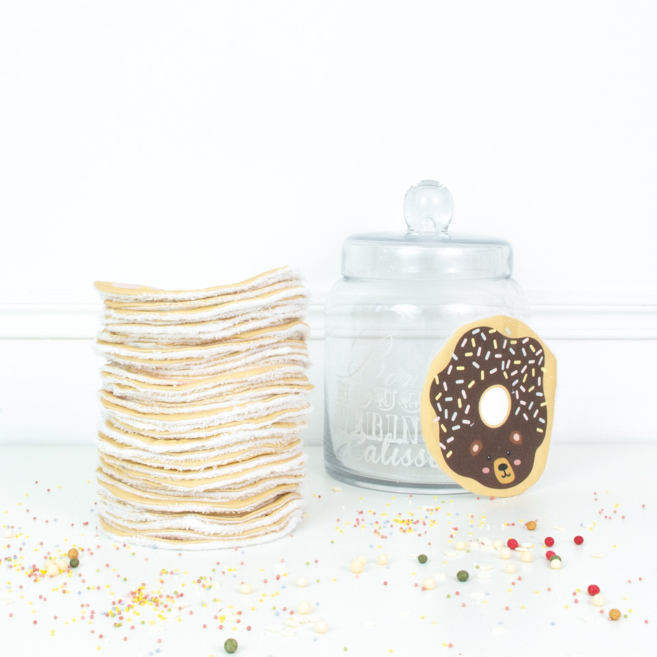 Lingettes Lavables Ani'Donuts - Pack de 7 Lingettes