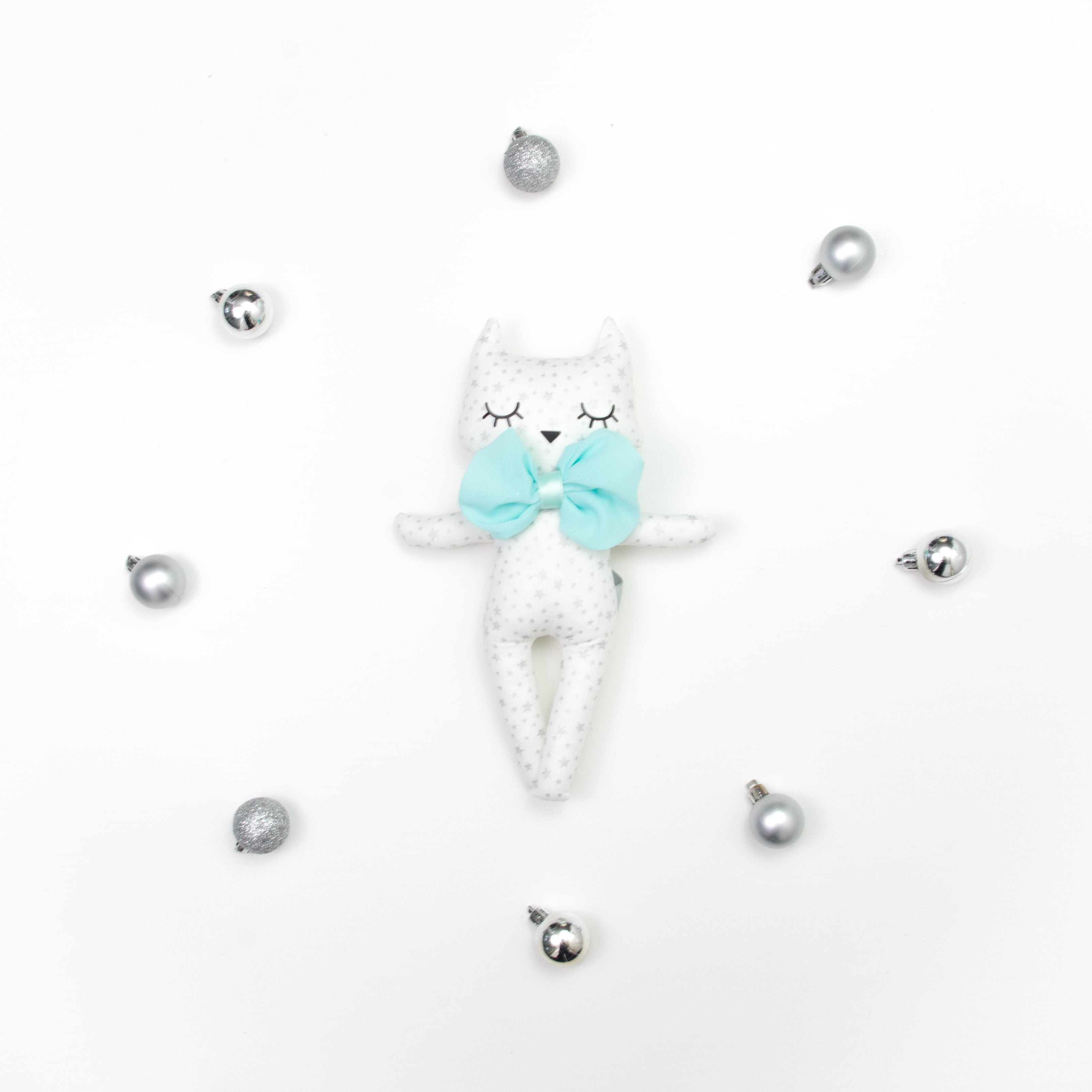 Le sac à Bibi Chat - Blanc Argenté