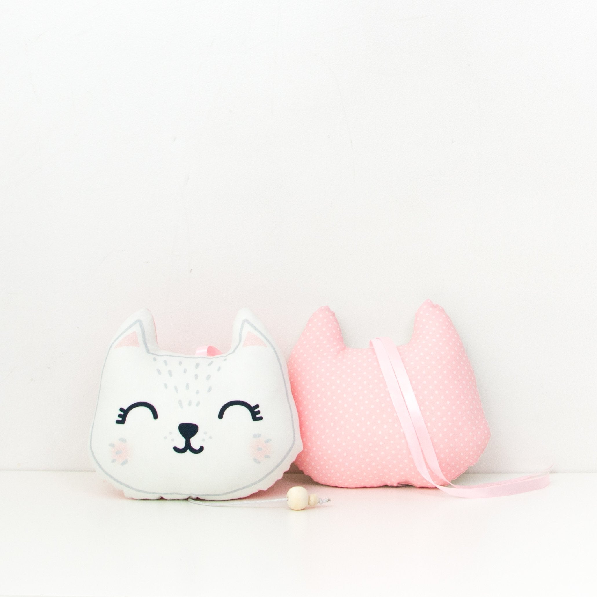 Coussin Musical - Chat Gris ou Rose