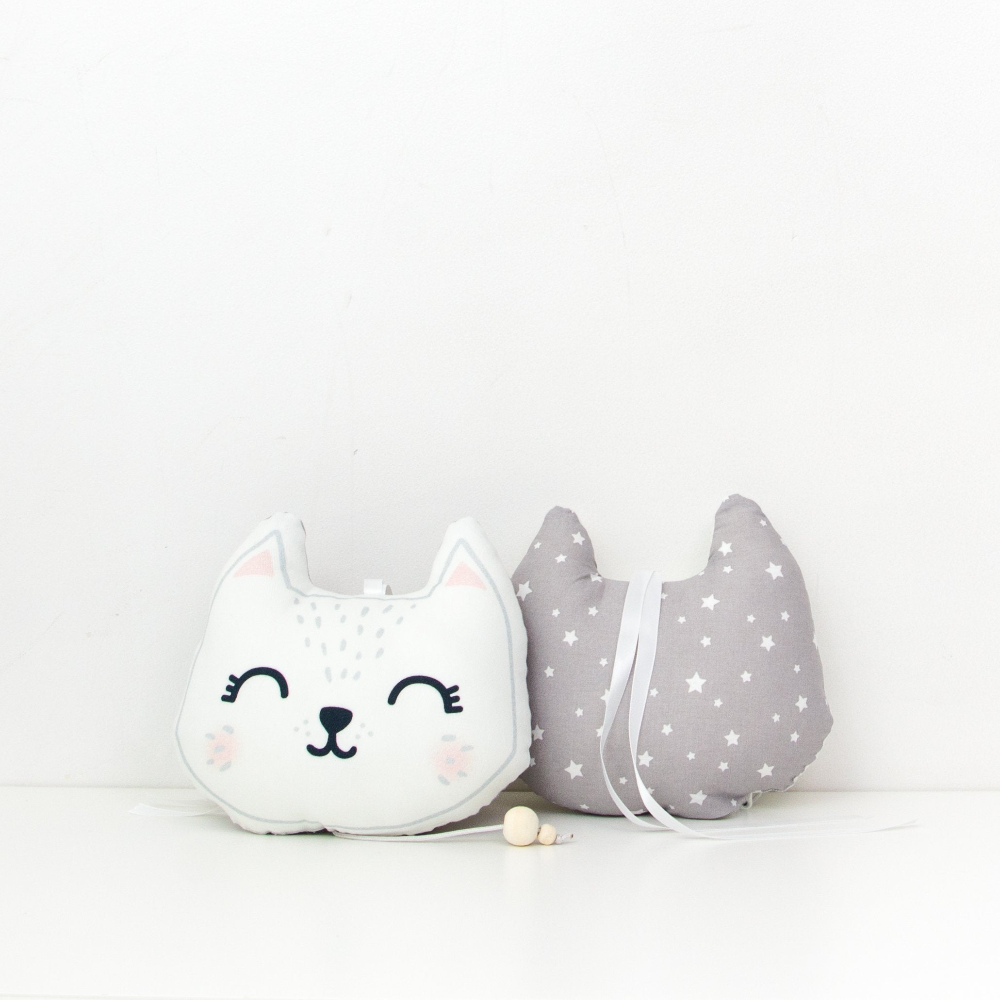 Coussin Musical - Chat Gris ou Rose