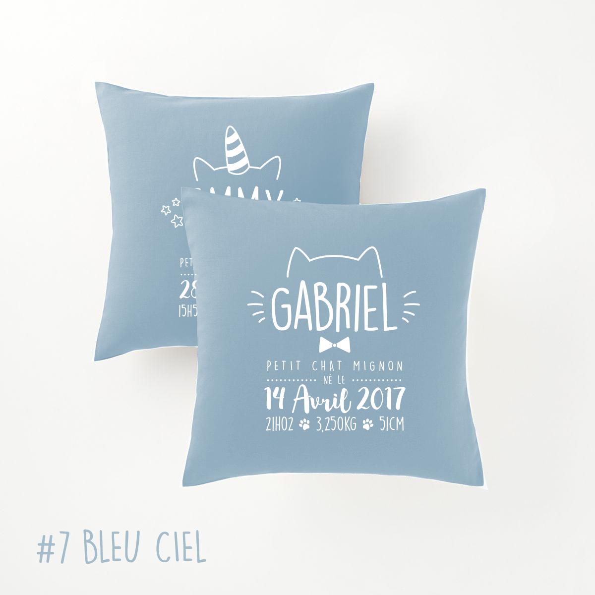 Housse pour coussin de naissance - couleur et design au choix - 40x40 cm