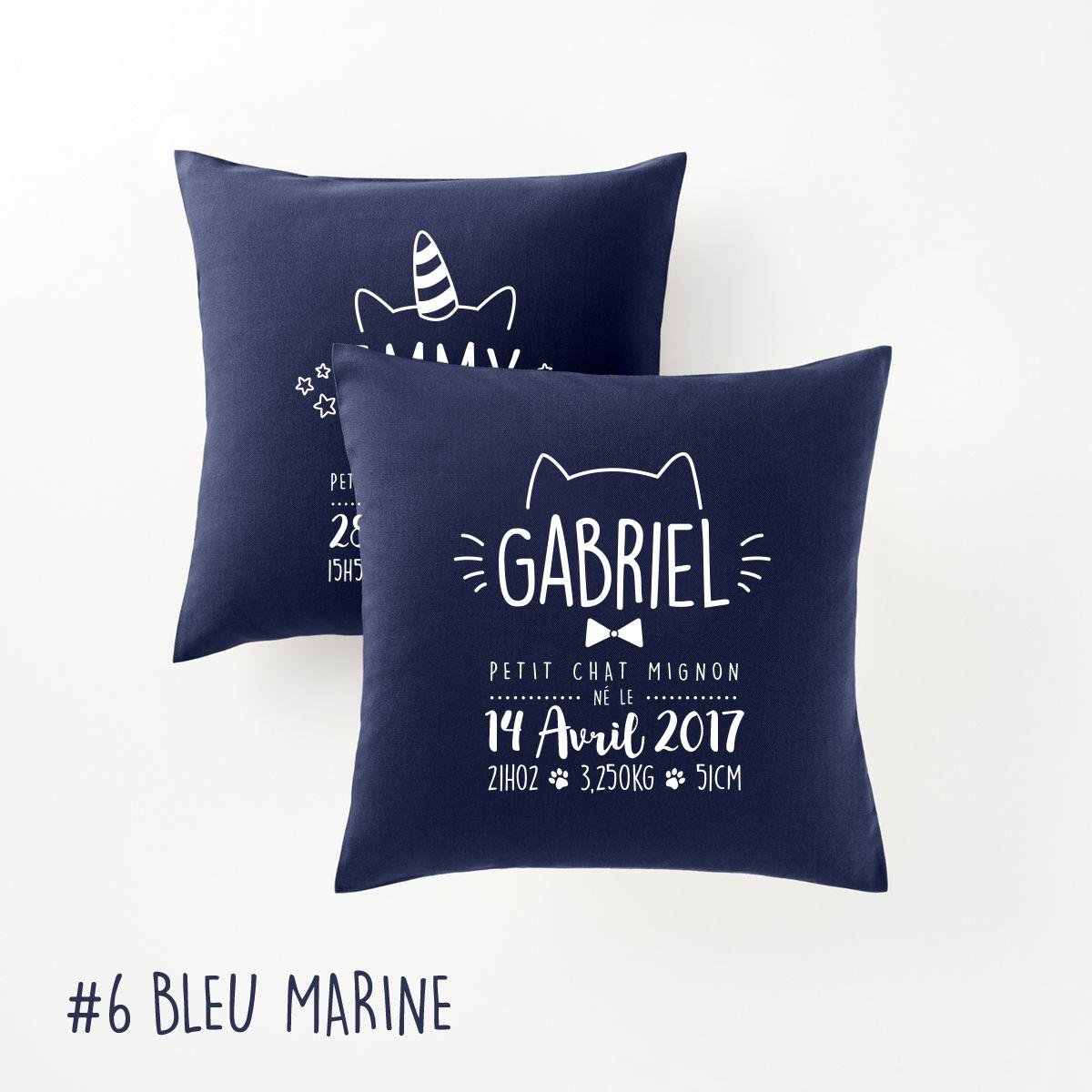 Housse pour coussin de naissance - couleur et design au choix - 40x40 cm